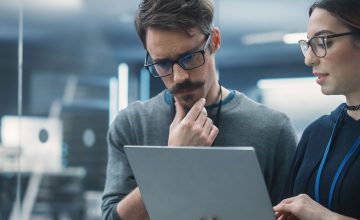 a cyber team collaborating on a security problem