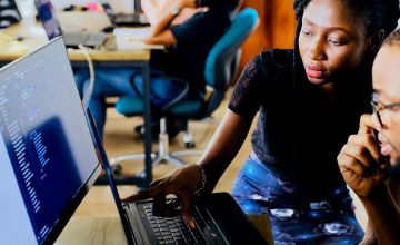 a cybersecurity team working together